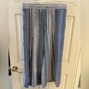 Express Linen blend Tulip Wide Leg Pants